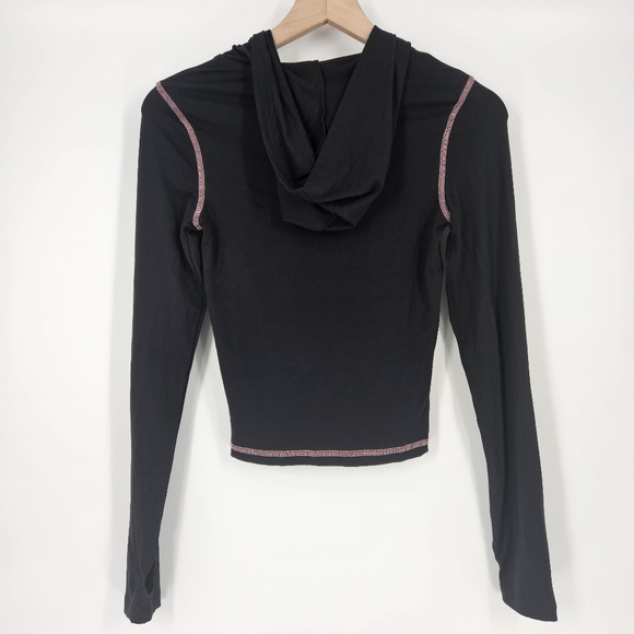 I.AM.GIA Black Y2K Long Sleeve Gia Full Zip Blare Hoodie NWT - Picture 10 of 12